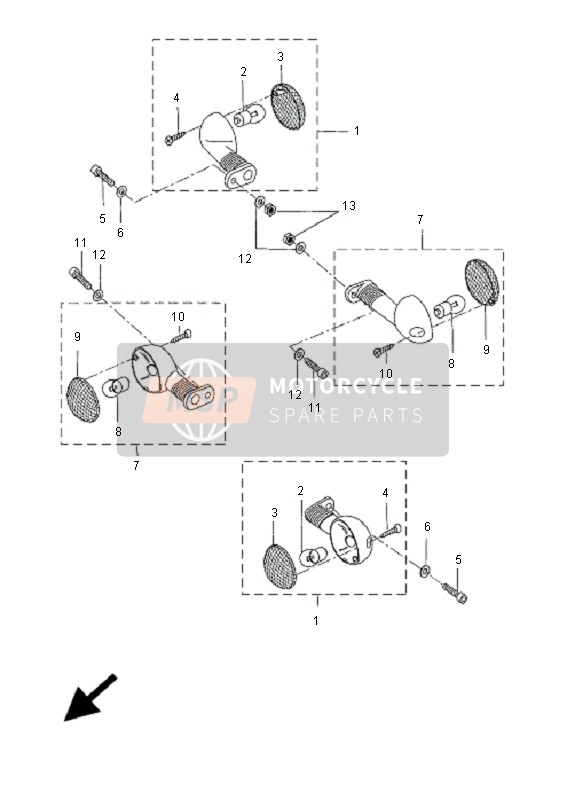 1D4H33330000, Schraube, Schutzglas, Yamaha, 2